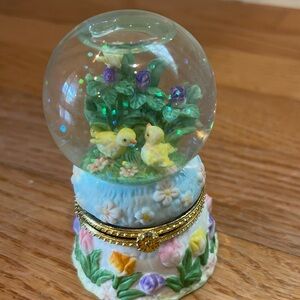 Snow globe and trinket box combo